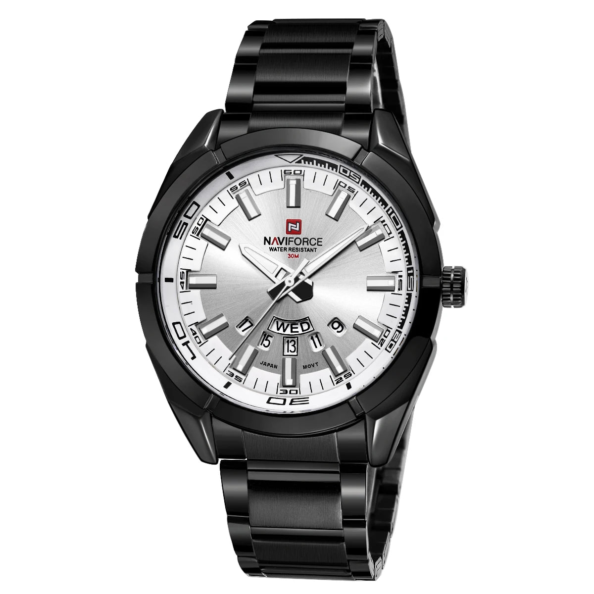 NAVIFORCE NF9038 Luxury Steel Men’s Watch – Date & Luminous