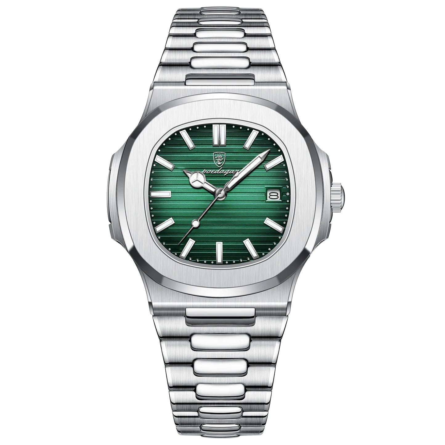 Poedagar 613 Men’s Square Stainless Steel Watch