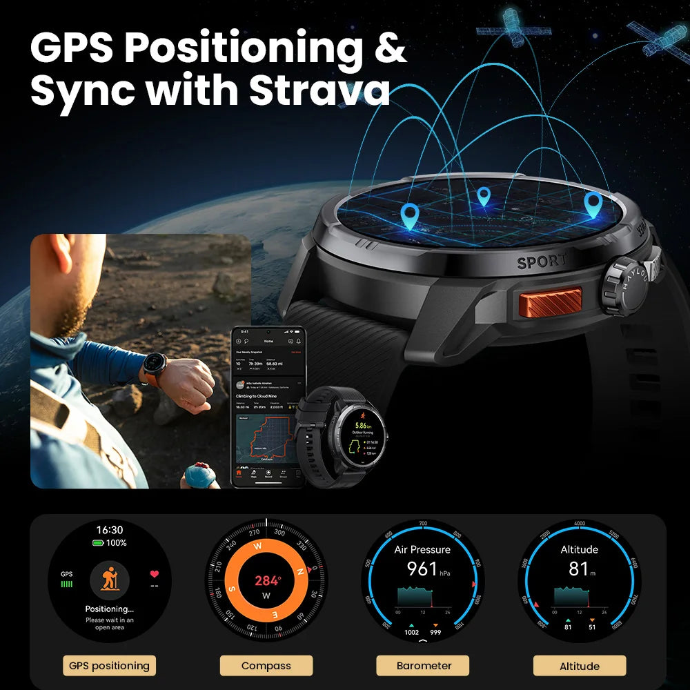 HAYLOU Solar Ultra GPS Smartwatch 1.6” AMOLED 5ATM