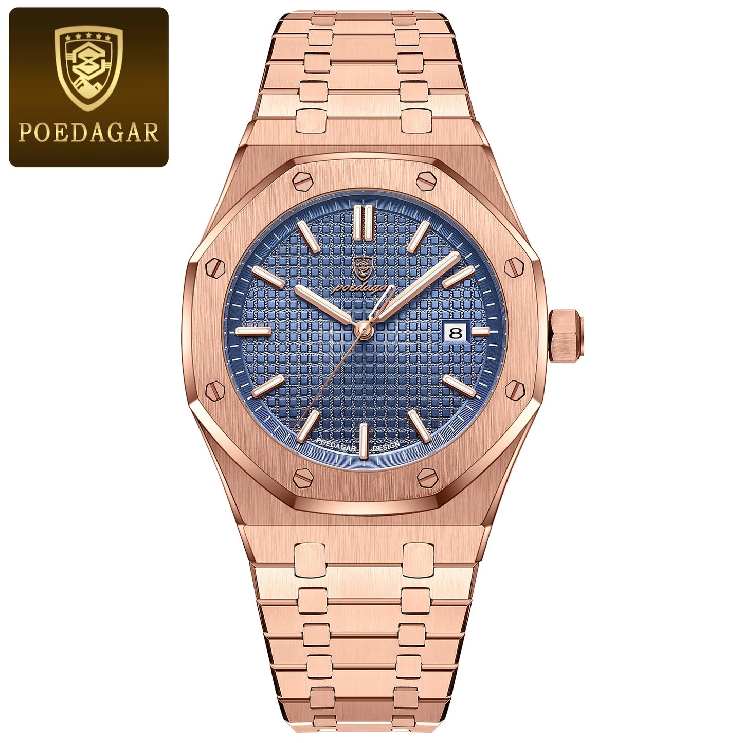 Poedagar 924 Men’s Steel Quartz Diver Watch 40mm