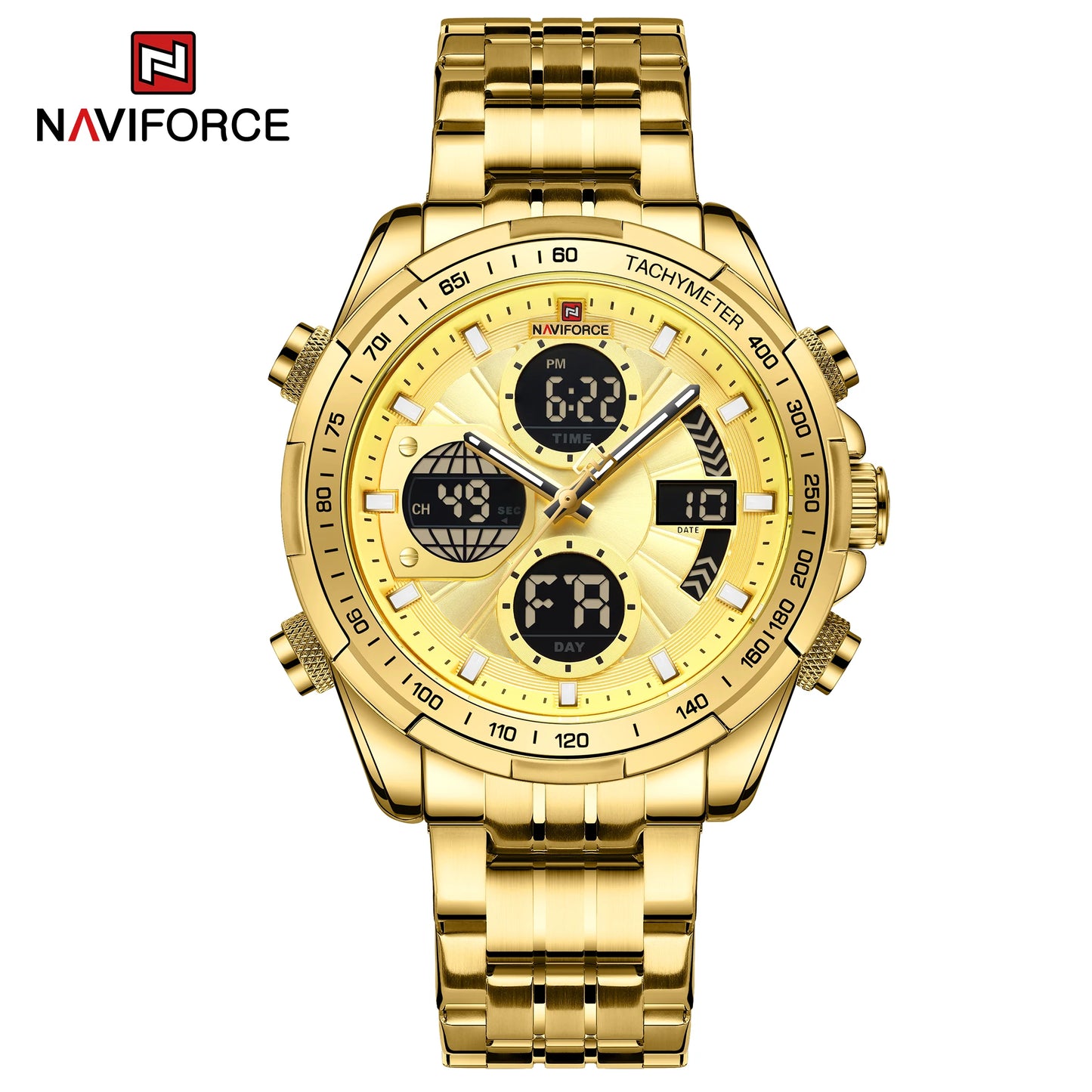 Naviforce NF9197 Green Dual-Display Sport Watch