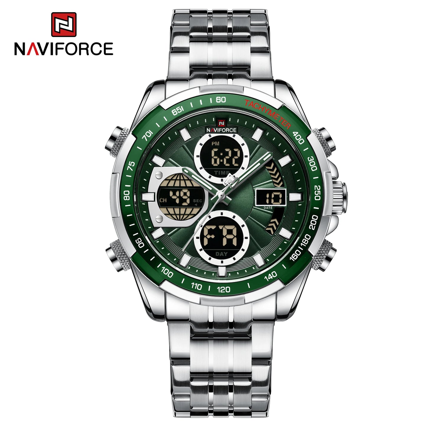 Naviforce NF9197 Green Dual-Display Sport Watch