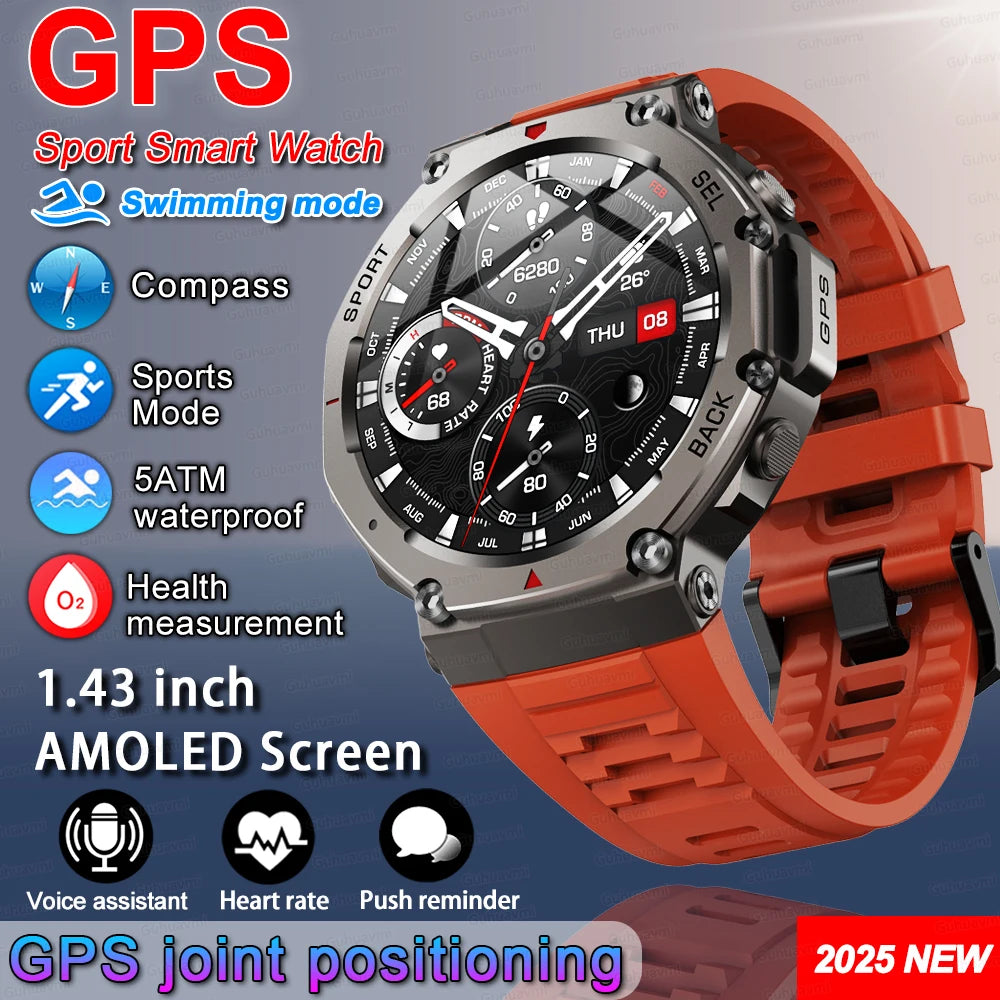 T-Rex 3 Military GPS Smartwatch 1.43” AMOLED
