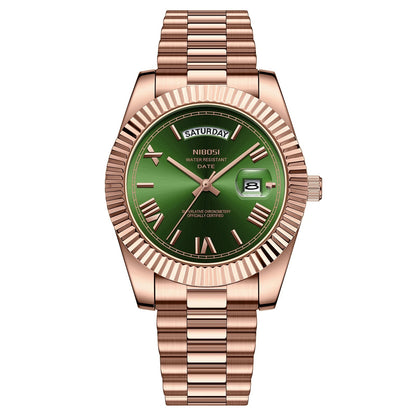 NIBOSI Fashion Quartz Men Watch Top Brand Luxury Wristwatch Day Date Miyota Watch Men Waterproof Steel Male Clock Reloj Hombre