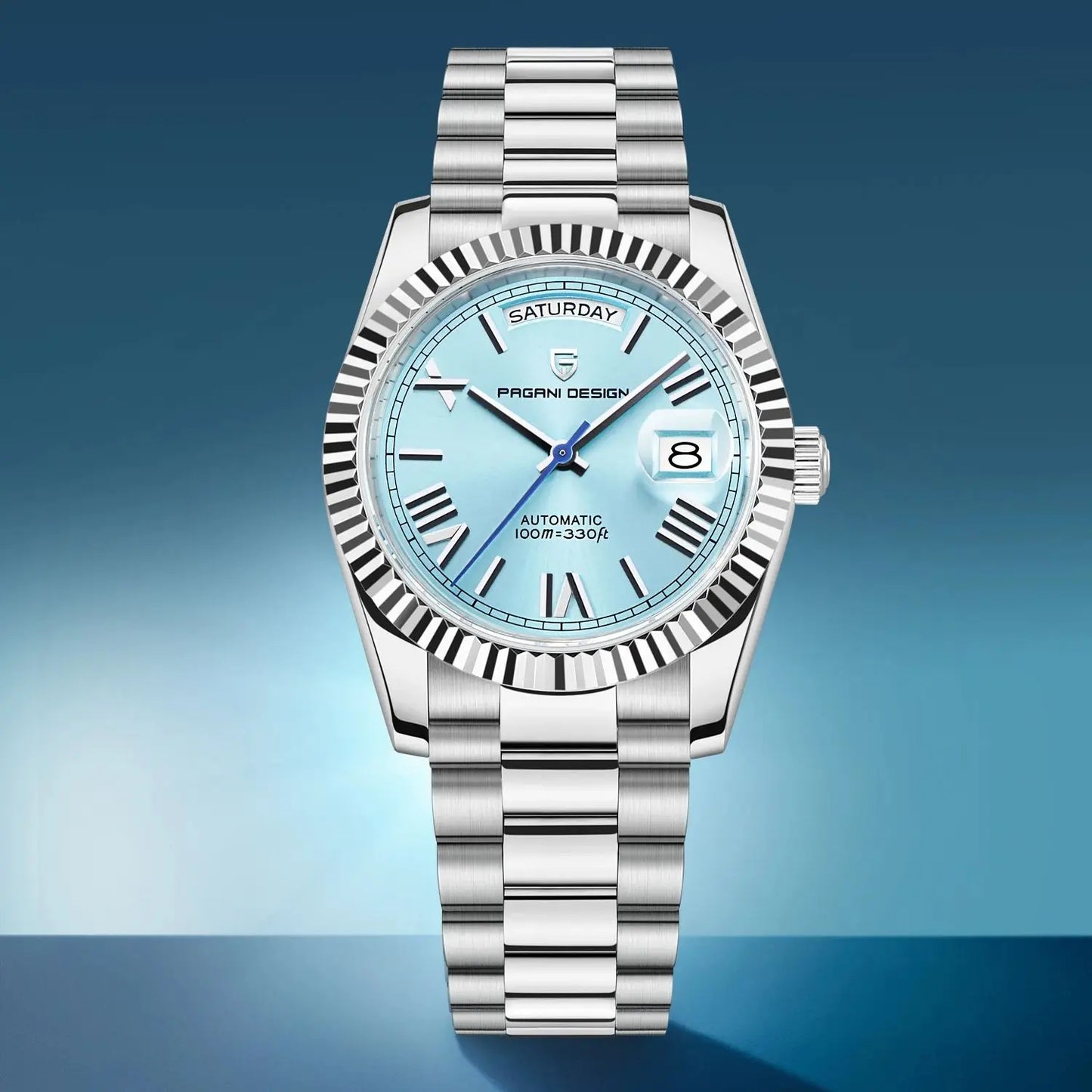 Pagani Design PD-1752 Blue Day-Date Automatic