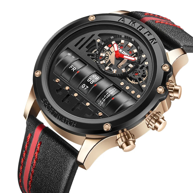 Yashidun Skeleton Automatic Watch with Full Calendar