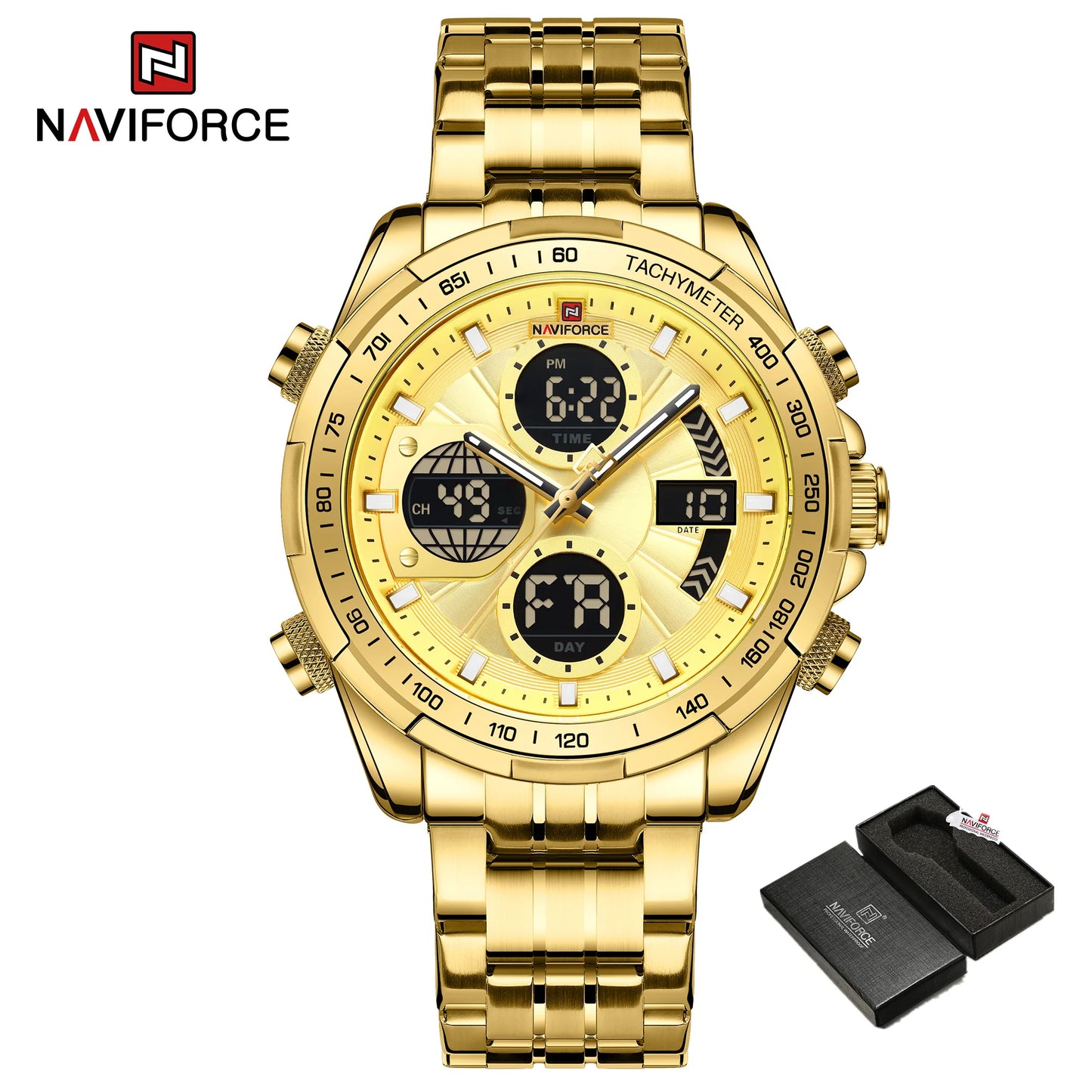 Naviforce NF9197 Green Dual-Display Sport Watch