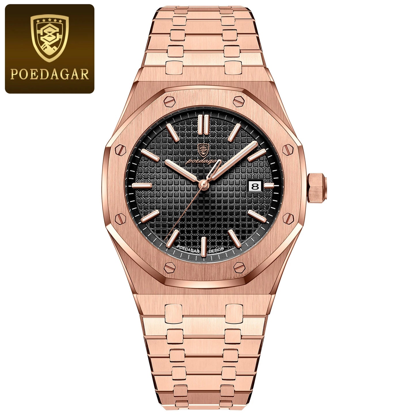 Poedagar 924 Men’s Steel Quartz Diver Watch 40mm