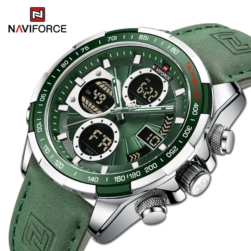Naviforce NF9197 Green Dual-Display Sport Watch