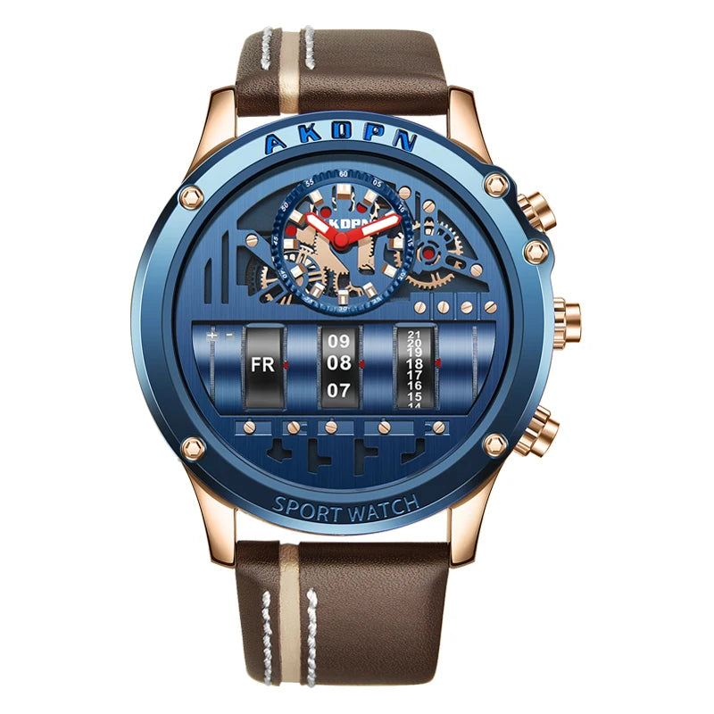 Yashidun Skeleton Automatic Watch with Full Calendar