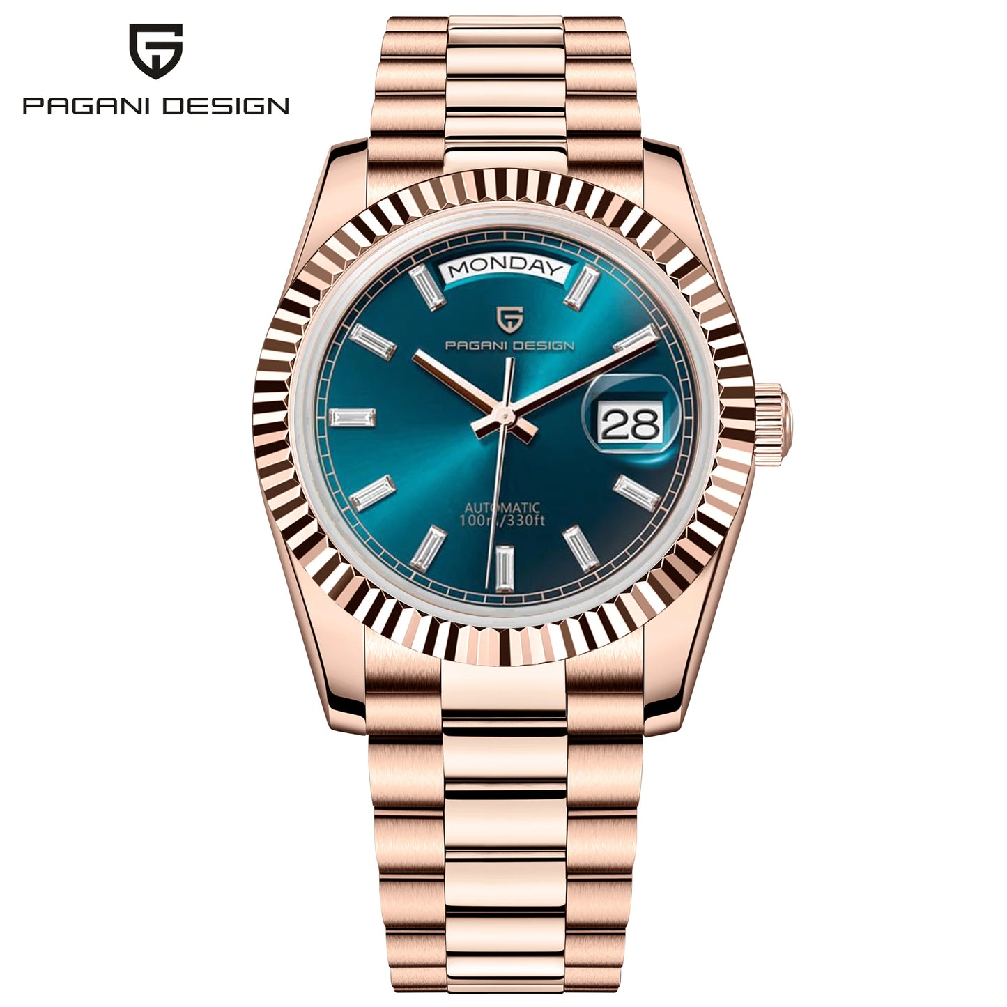 Pagani Design PD-1752 Blue Day-Date Automatic