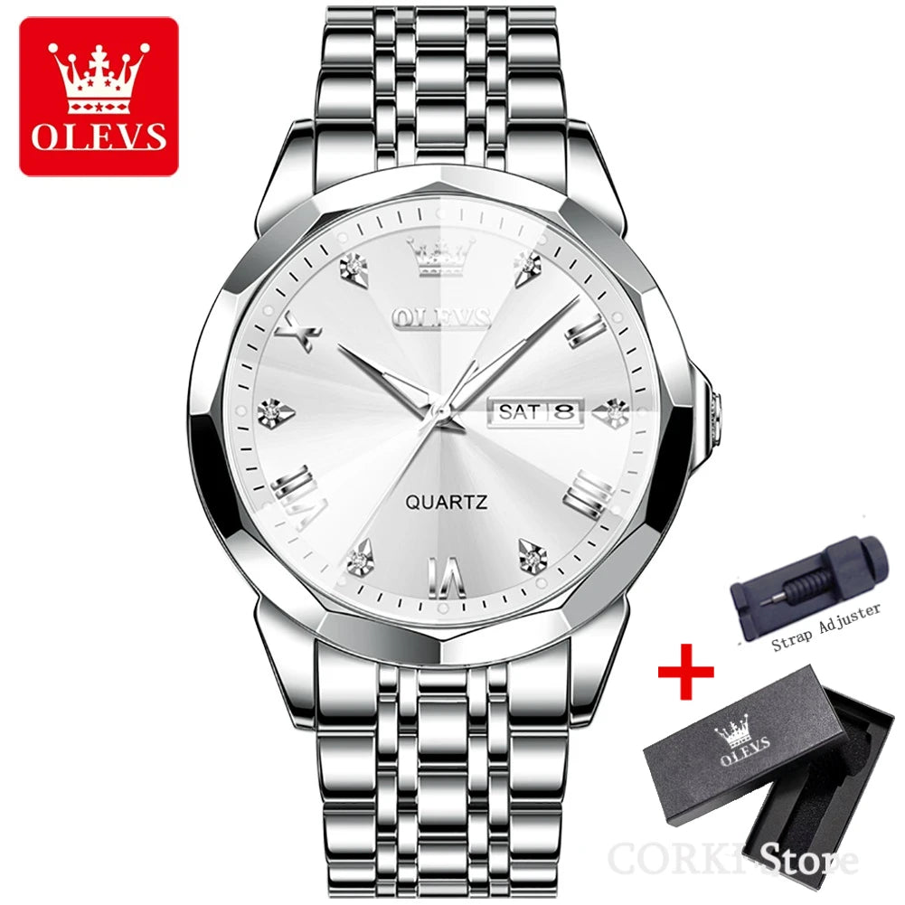 OLEVS 9931 Stainless Steel Classic Quartz Watch