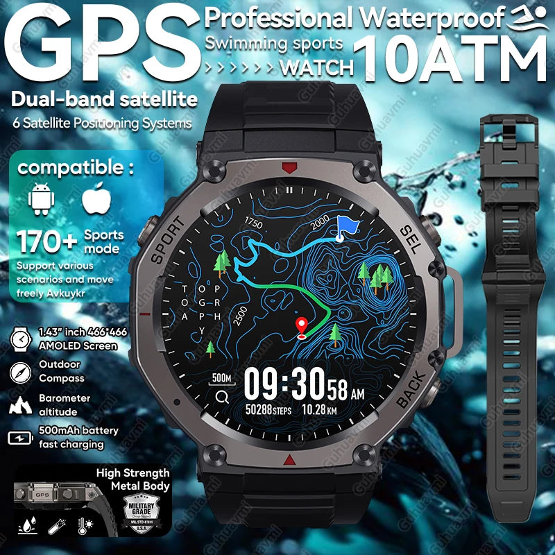 T-Rex 3 Military GPS Smartwatch 1.43” AMOLED