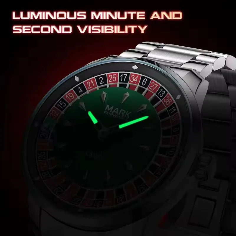 Mark Fairwhale Roulette Dial Stainless Steel Luxury Watch