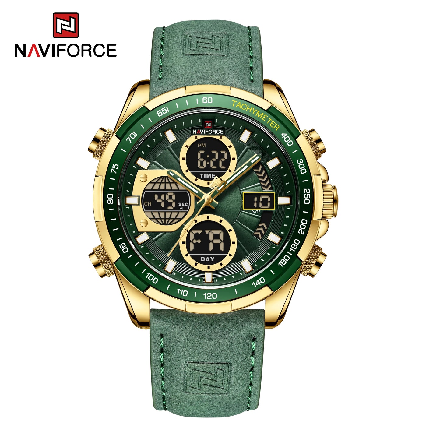 Naviforce NF9197 Green Dual-Display Sport Watch
