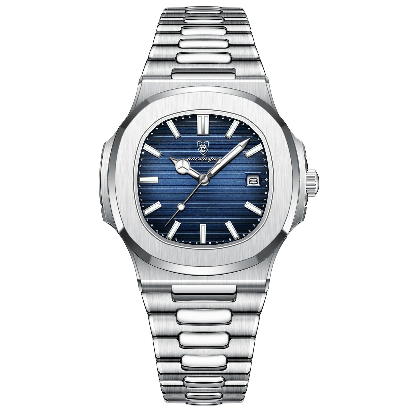 Poedagar 613 Men’s Square Stainless Steel Watch