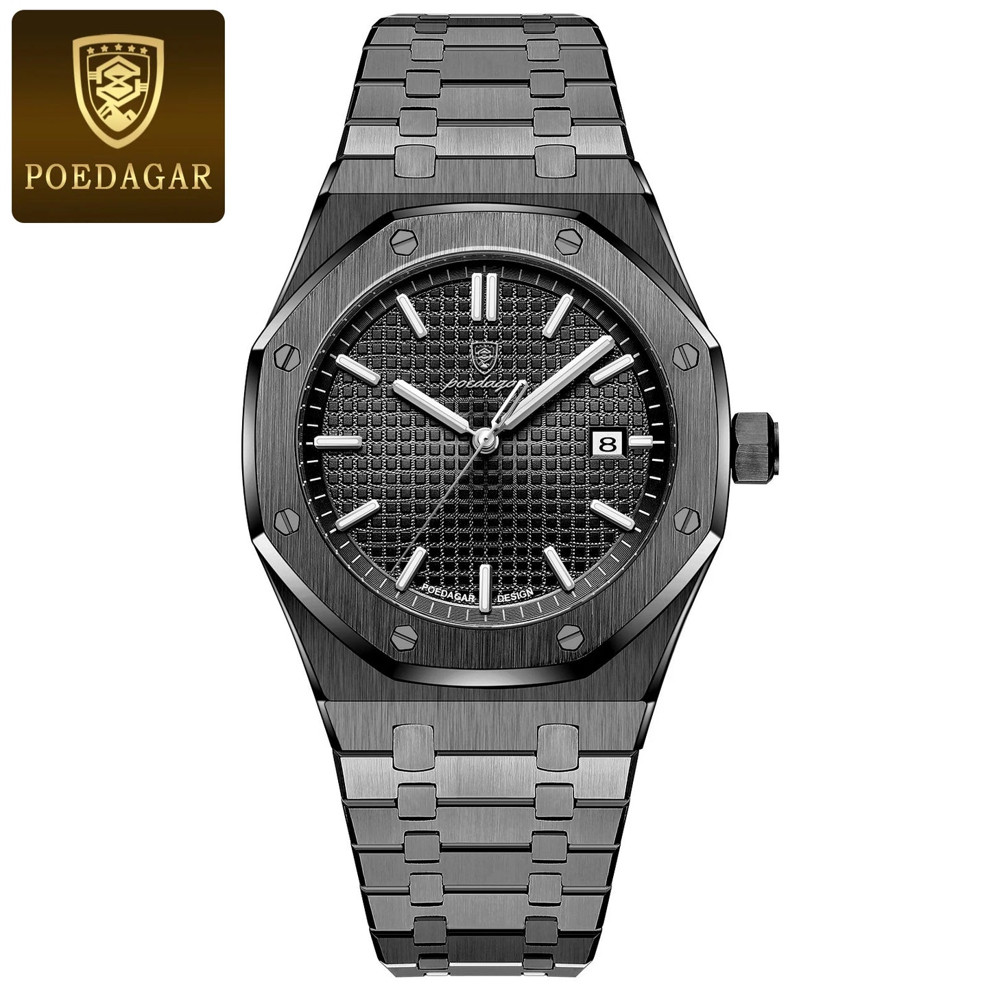 Poedagar 924 Men’s Steel Quartz Diver Watch 40mm