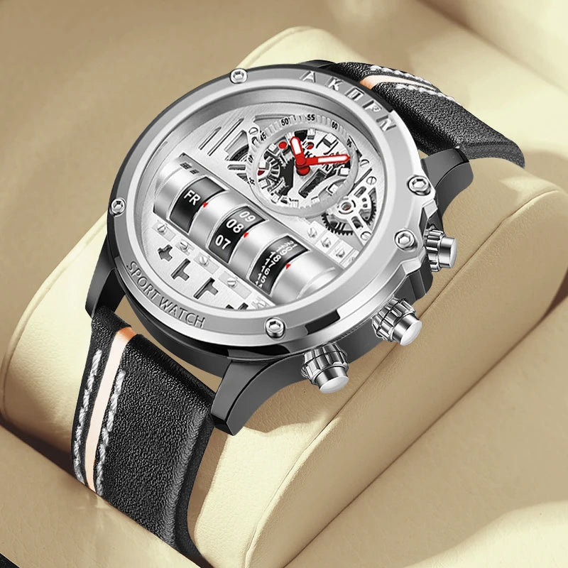 Yashidun Skeleton Automatic Watch with Full Calendar