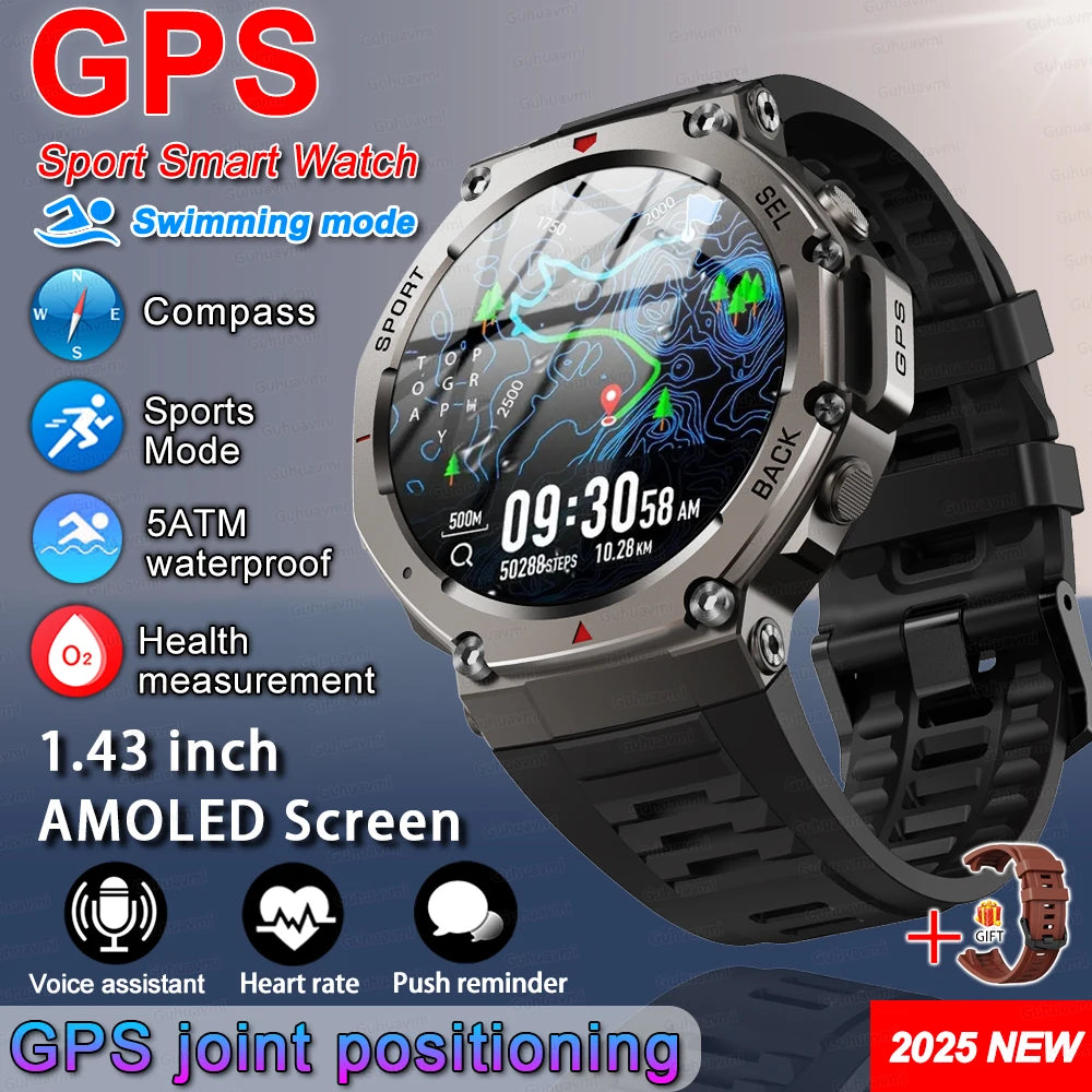 T-Rex 3 Military GPS Smartwatch 1.43” AMOLED