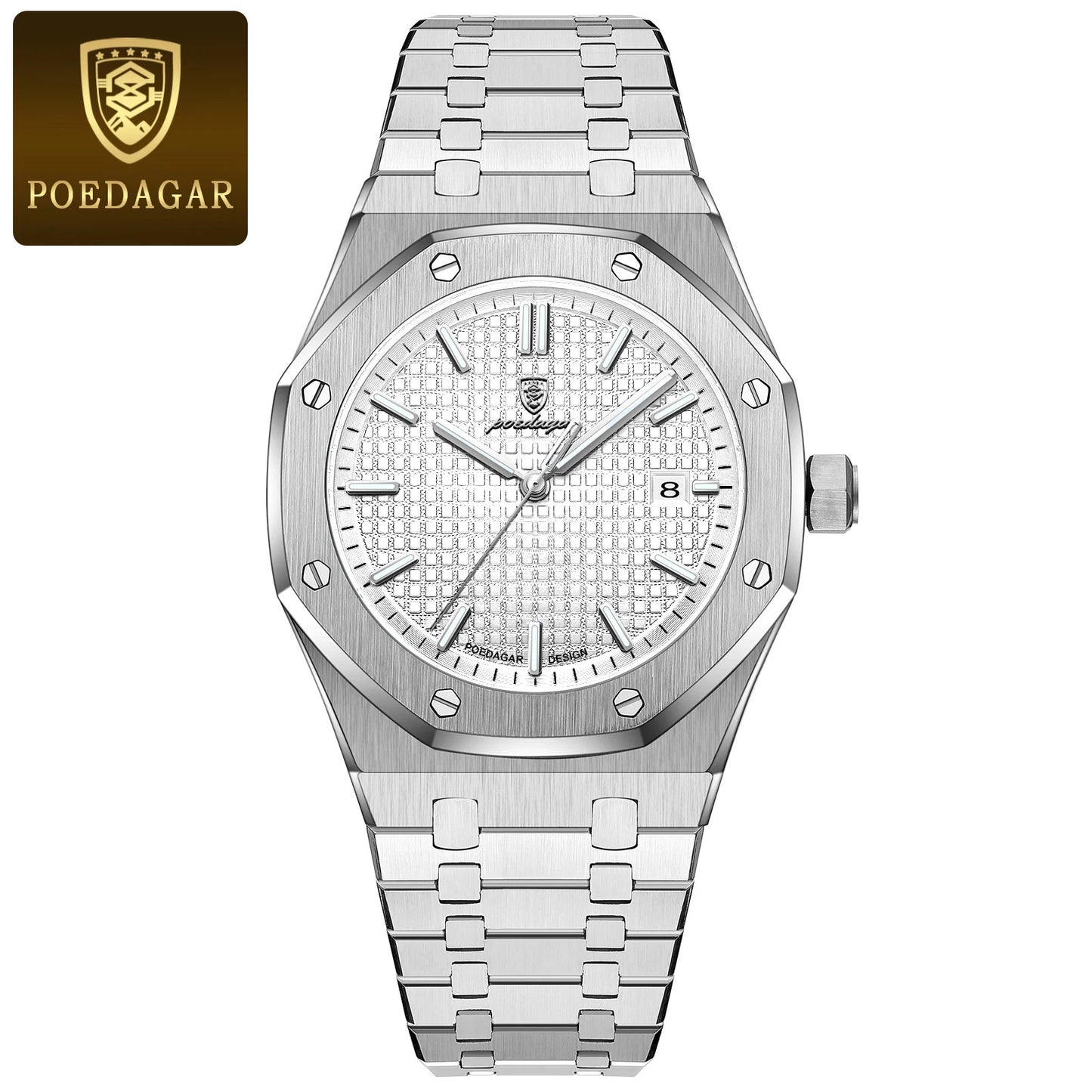 Poedagar 924 Men’s Steel Quartz Diver Watch 40mm