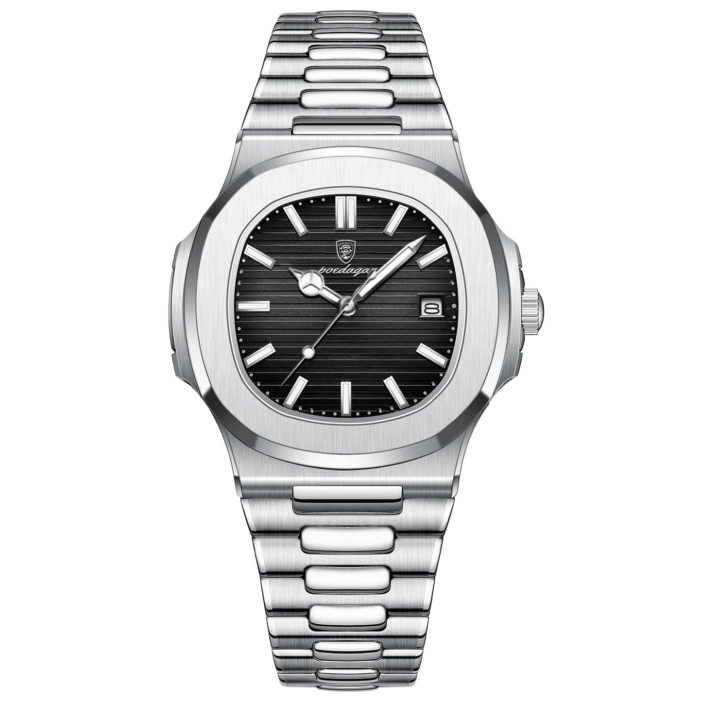 Poedagar 613 Men’s Square Stainless Steel Watch