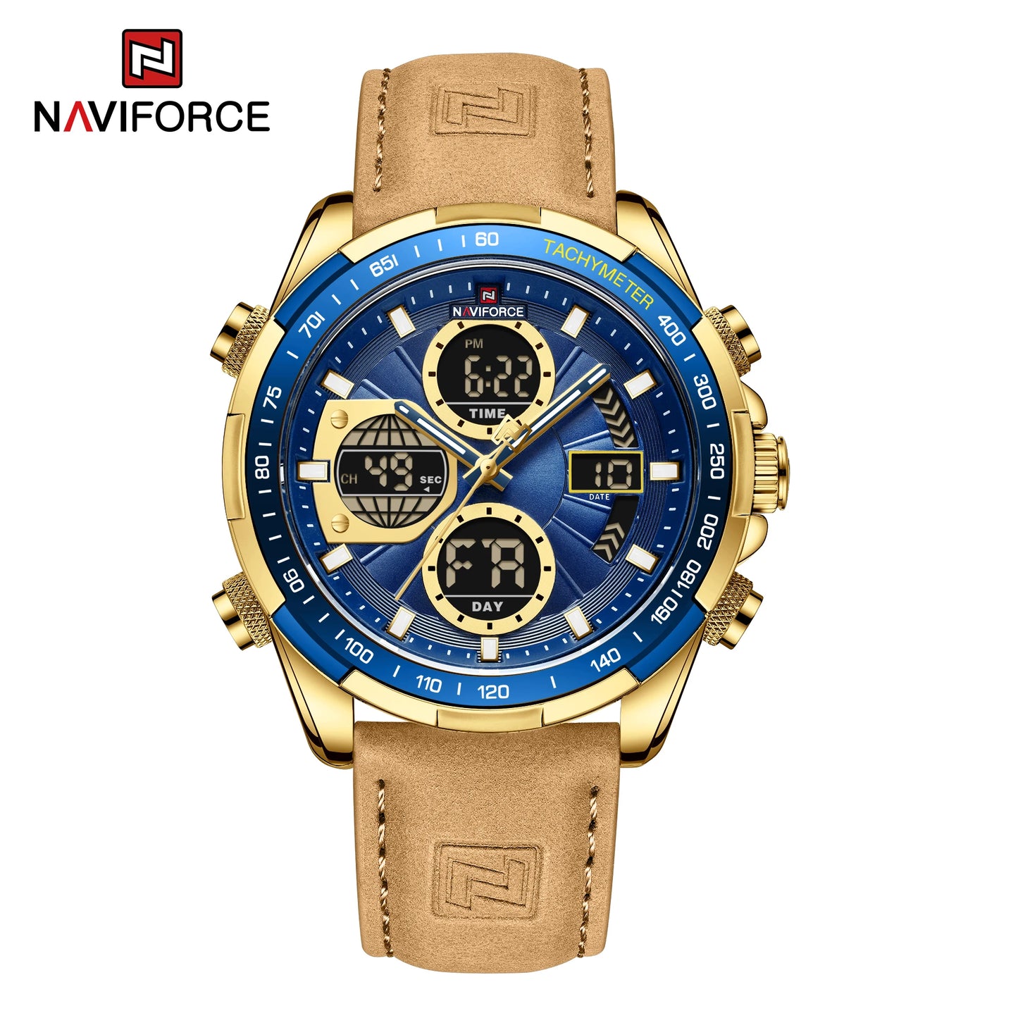 Naviforce NF9197 Green Dual-Display Sport Watch