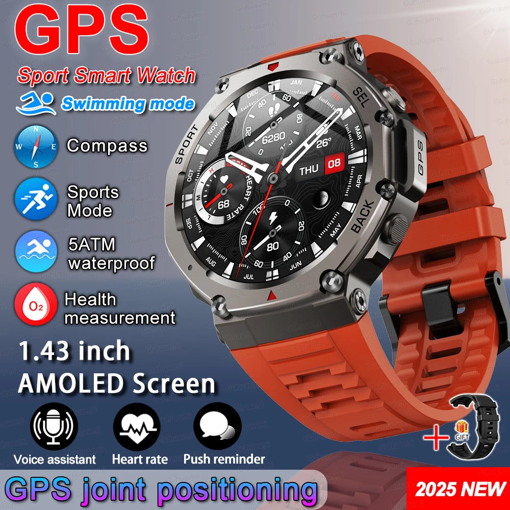 T-Rex 3 Military GPS Smartwatch 1.43” AMOLED