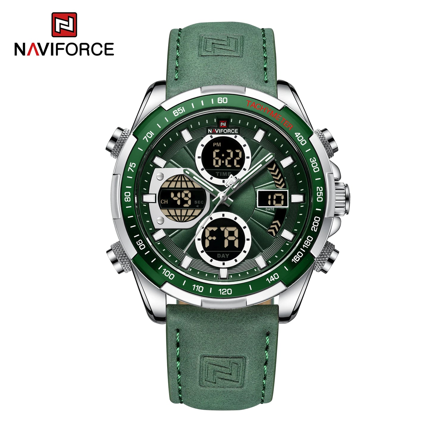 Naviforce NF9197 Green Dual-Display Sport Watch