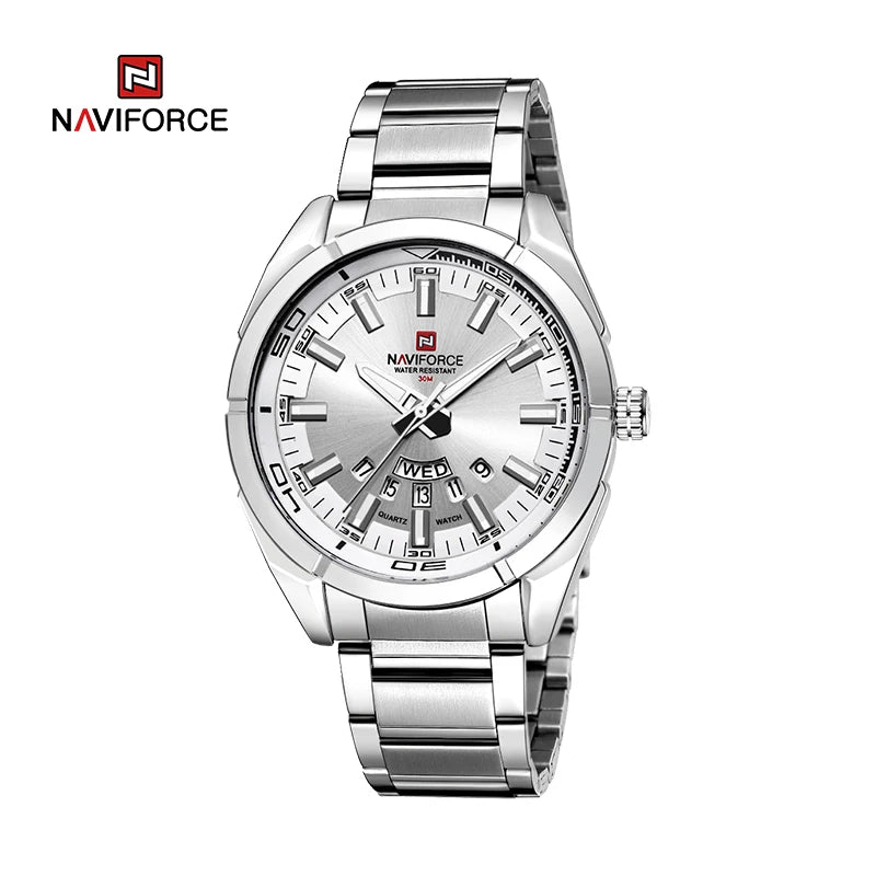 NAVIFORCE NF9038 Luxury Steel Men’s Watch – Date & Luminous